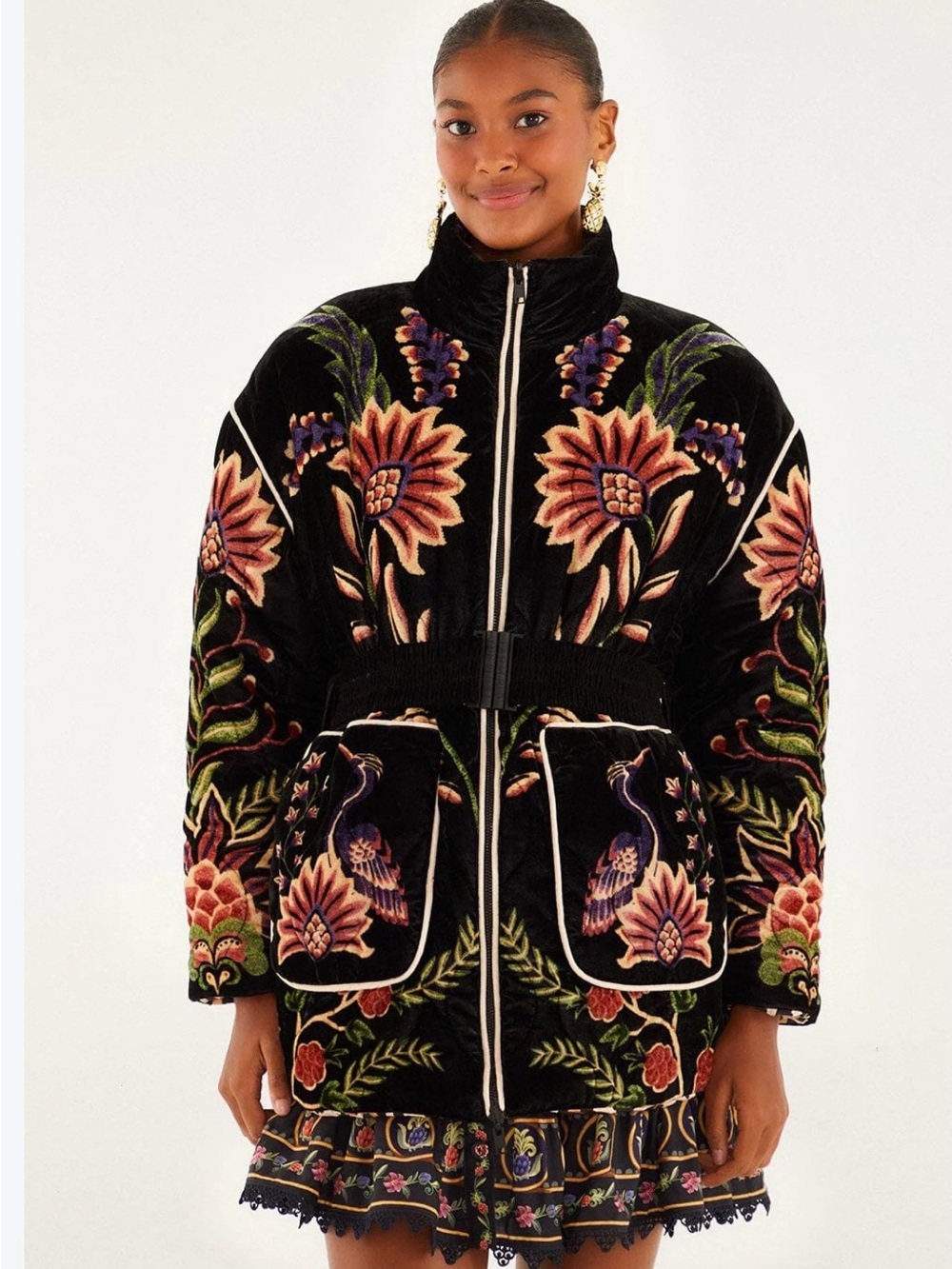 NWT Farm Rio Marvelous Puffer Reversible Jacket Large